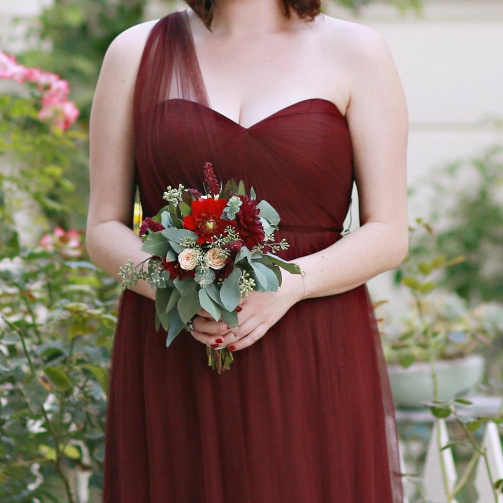 Jenny Yoo Annabelle Bridesmaid Dress - Cabernet